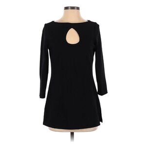 Boston Proper Beyond Travel Black Cutout 3/4 Sleeve Top Shirt Tunic‎ Size XS
